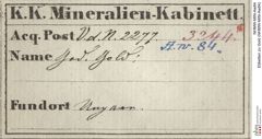 Etiketten zu Gold (NHMW-MIN-Aw84)